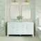 James Martin Vanities 60'' Double Vanity, Bright White w/ 3 CM Ethereal Noctis Quartz Top 485-V60D-BW-3ENC - alternate 2